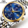 Top Marque De Luxe OYALIE Hommes Montre-Bracelet D&#39;affaires Résistant À L&#39;eau Caractéristique En Acier Inoxydable Montre Mécanique De Mode Diamant Horloge